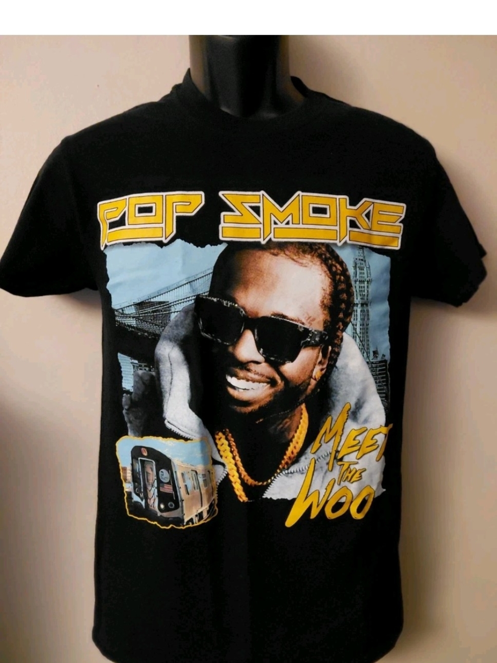 Pop Smoke "Meet The Woo" Black Graphic Short Sleeve Tee